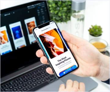 cell phone and laptop